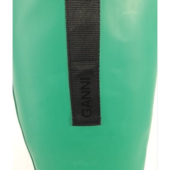 Ganni Rubber Country Boots Size 38 US 8 Kelly Green - Picture 6 of 12